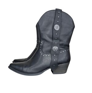 Dingo Women´s True West Snip Toe Black Western Boots Size 10M DI373